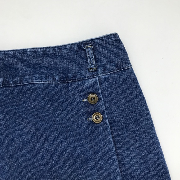 Woolrich A-Line Jean Denim Wrap Skirt 12 - Picture 2 of 6